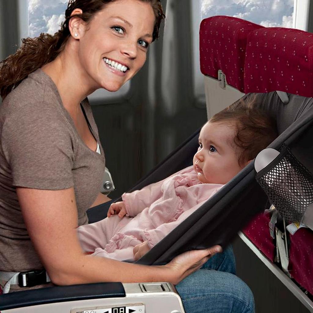 Kids Airplane Bed Comfortable Breathable Children Airplane Seat Extender Portable Planes Foot Rest  for Crib Seat Toddler Sleep