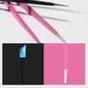 1Pc 2 Heads Straight Nail Tweezers with Silicone Pressing Head for 3D Sticker Rhinestones Water Sticker Picker Nails Tools
