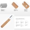 2 PZ Coltello Rimuovi Peli Animali Pettine per Cani Strumento di Bellezza Manico in Legno Coltello Sbucciatore Dispositivo Rimuovi Peli Animali Strumento di Pulizia Articoli per Animali