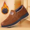 Winter Men Cotton Boots Middle-Aged and Old Father Shoes Warm Leisure Plush Leisure Non-Slip