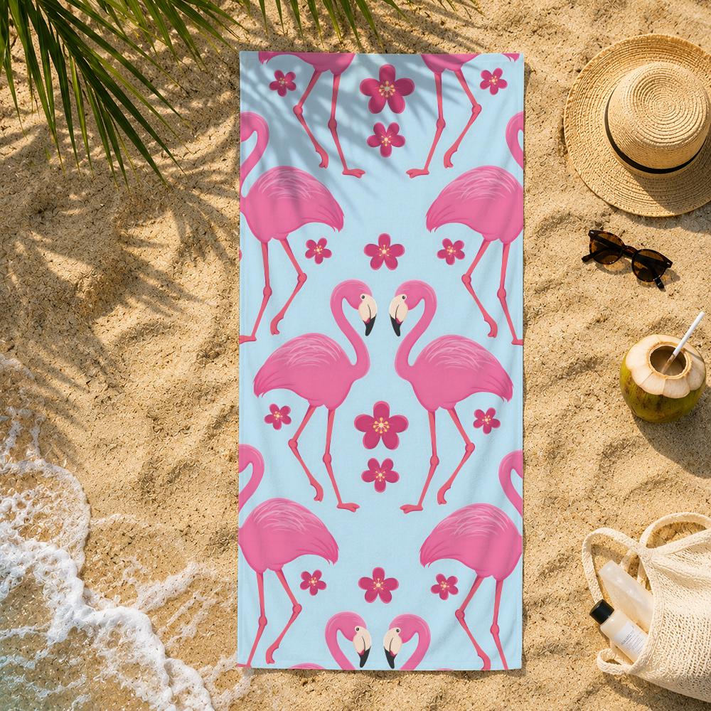 Bird F-Flamingos Towel ultra-fine fiber quick drying absorbent towel, beach swimming vacation beach towel