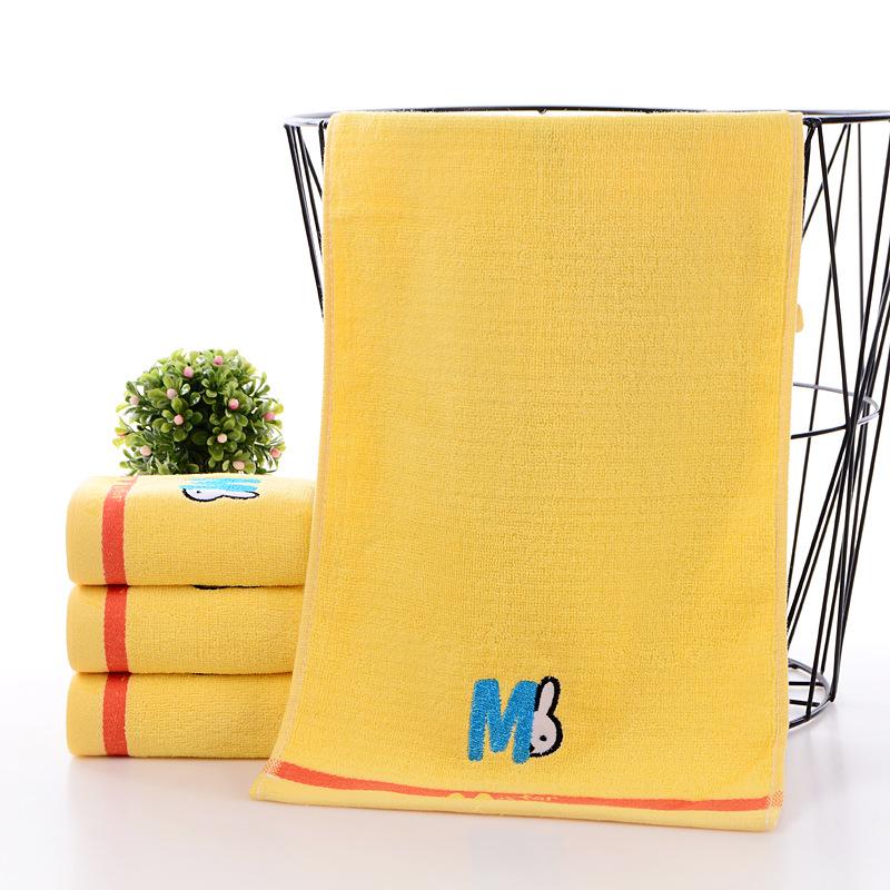 

Детские полотенца, чистый хлопок, детские бытовые полотенца для мытья лица, детские полотенца из утолщенного хлопка для детского сада оптом. 25*50cm жёлтый