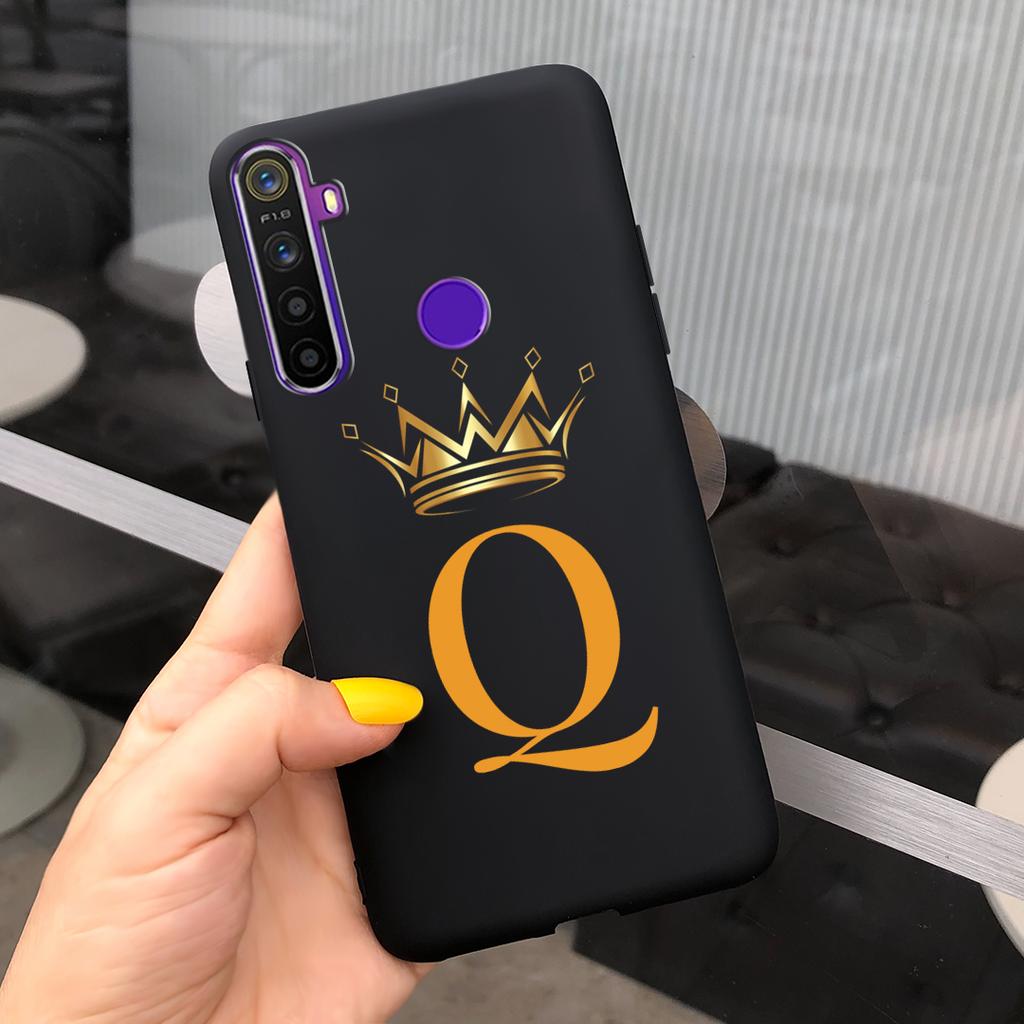 For Oppo Realme 5 5i 5s 5Pro 6i Case Cute Letter Silicone Soft Matte Bumper Back Cover For Realme 5 I 5s 5Pro Phone Case Funda