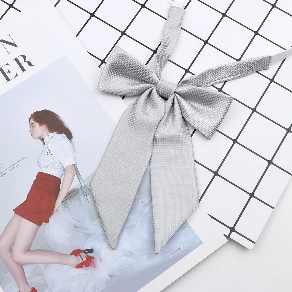 

Solid Color Girl Ladies Bowtie Fine Grid Butterfly Classic Shirts Bow Tie For Wedding Party School Bowknot Chic Simple Accessory