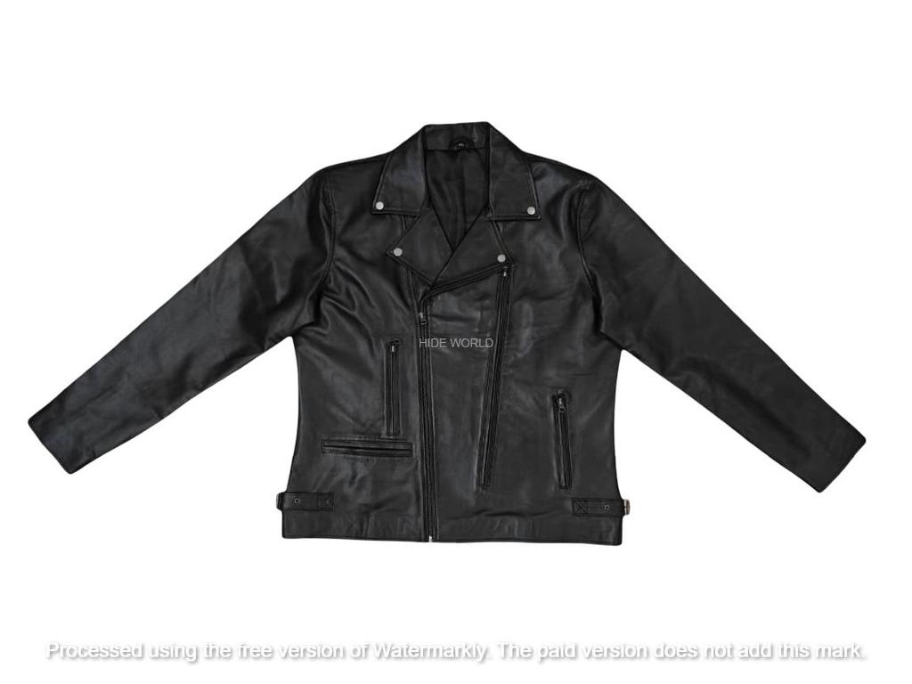 Motorcycle Biker Men's Leather Jacket BLACK Handmade Stylish Real Soft Lambskin