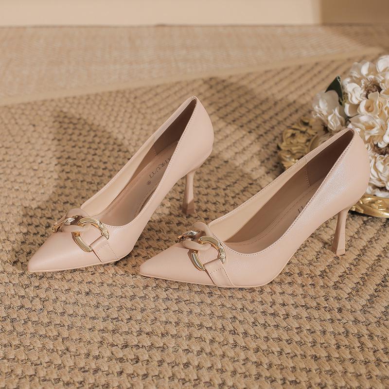 

Женские туфли-стилетто: Острый носок, Мягкая микрофибра, Пряжка-цепочка, Размеры 31-44 41