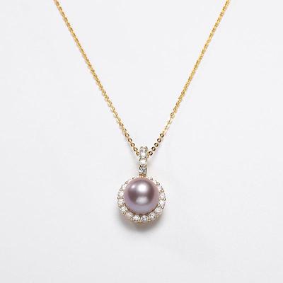 Purple Pearl Clavicle Necklace with Versatile Buckle - Korean Style Choker