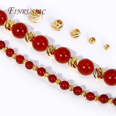 2.5mm-6mm,Spacer Beads For Jewelry Making,18K Gold Color Spacers For Beads,Metal Separator Beads,Luxury Jewelry Accessories