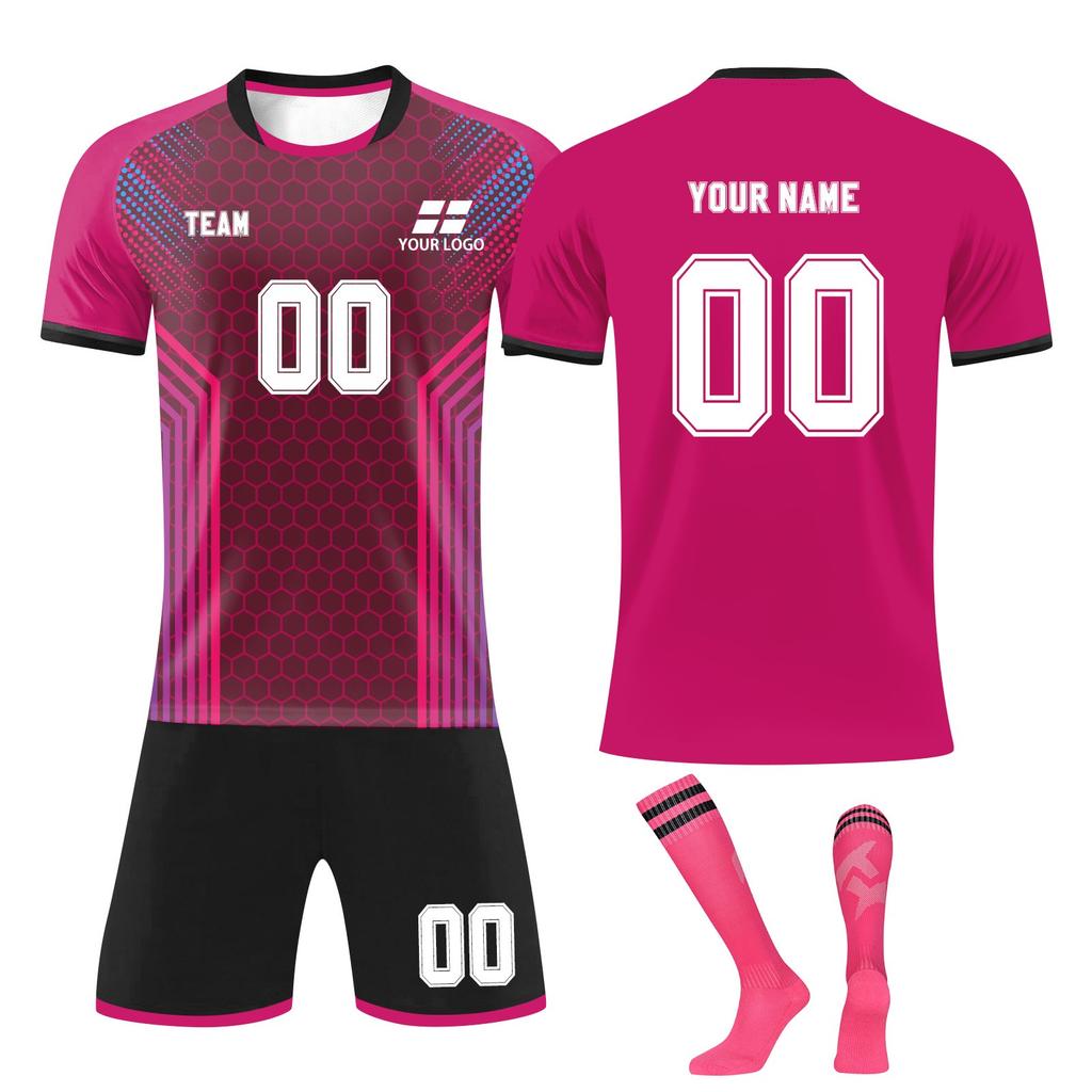 Personalised Shirts Kit Mens Girls With Name Number Custom Football Jerseys For Boys Training Suit