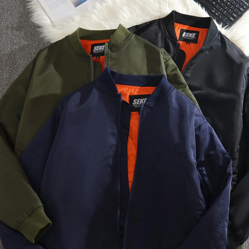 Casual Retro Cotton Coat Waterproof Flight Jacket Loose Aunties Men's Military Green Coach Jacket