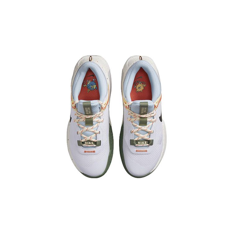 Nike Air Zoom Crossover GS Zabawna Grafika Buty Sportowe Dziecięce Białe Kokosowe Mleko Pomarańczowy Bezpieczeństwa DX6051-101