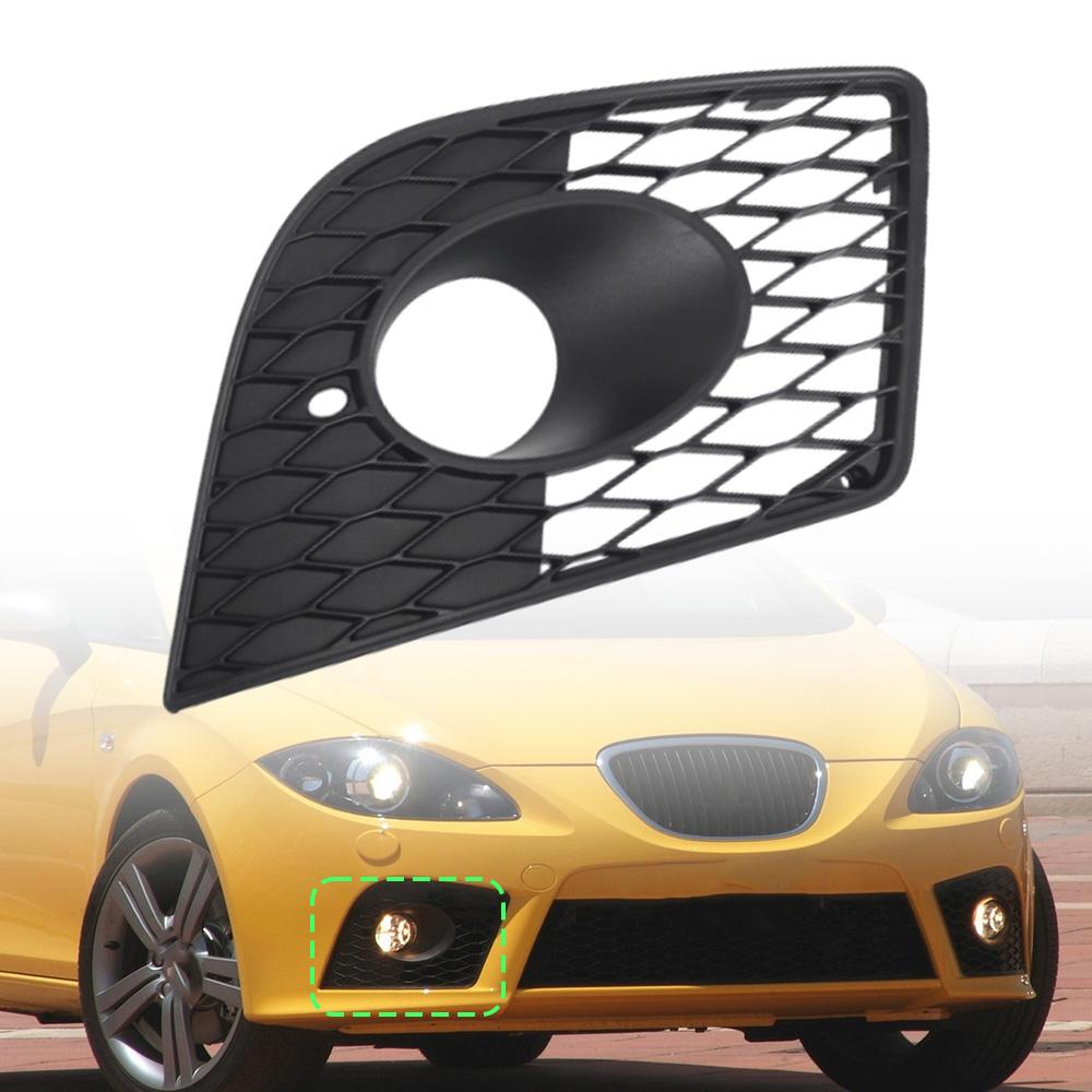 Pentru Seat Leon CUPRA 1P 2005-2011 Grilă Lampă Ceață Bara Față Plasă Fagure Capac Lampă Ceață Negru Mat