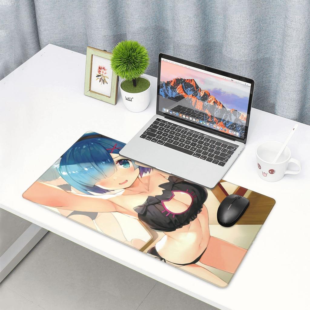 Keviners Mouse Pad Rem Ram Mouse Pad Gaming Anime Waterproof 40 X 75 X Starting Life In Another World & Anti-Slip Size 0.3cm (ReZero - 2)