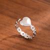 Stainless Steel Adjustable Open Ring - Colorfast Titanium Jewelry