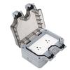 Outdoor IP66 Waterproof Wall Power Socket 2 Sockets Rainproof Charging Outlet   15A