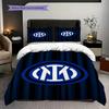 Biancheria da letto con sfondo stemma Inter Milan (1 * copripiumino + 2 * federa, senza nucleo) Set biancheria da letto Copripiumino e federa Regalo di Natale compleanno