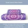 3pcs Duvet Cover Set, Purple Mandala Duvet Cover for Twin/Full/Queen/King Christmas Gift for Bes Friends Amazing Bedding Set