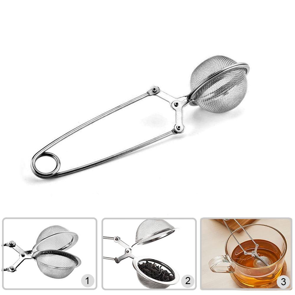 1-4Pcs Tea Infuser Handle Tea Ball Sphere Mesh Tea Strainer Coffee Herb Spice Filter Diffuser Kitchen Gadget Stainlesss Steel