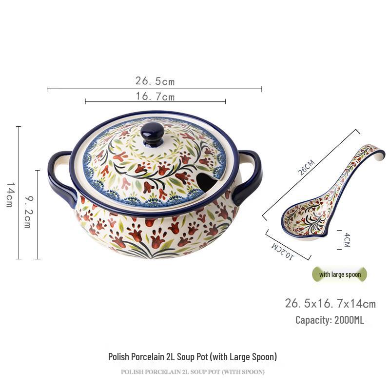 Набор ретро-керамической посуды Abay с супницей