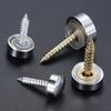 8 Sets Brass Copper Glass Fastener Advertising Screws Mirror Nails Decorative Cover Advertisement Fixing Screw 10/12/14/16mm