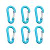 6Pcs/lot Aluminum Alloy Carabiner Keychain Outdoor Camping Climbing Snap Clip Lock Buckle Hook Fishing Accessories