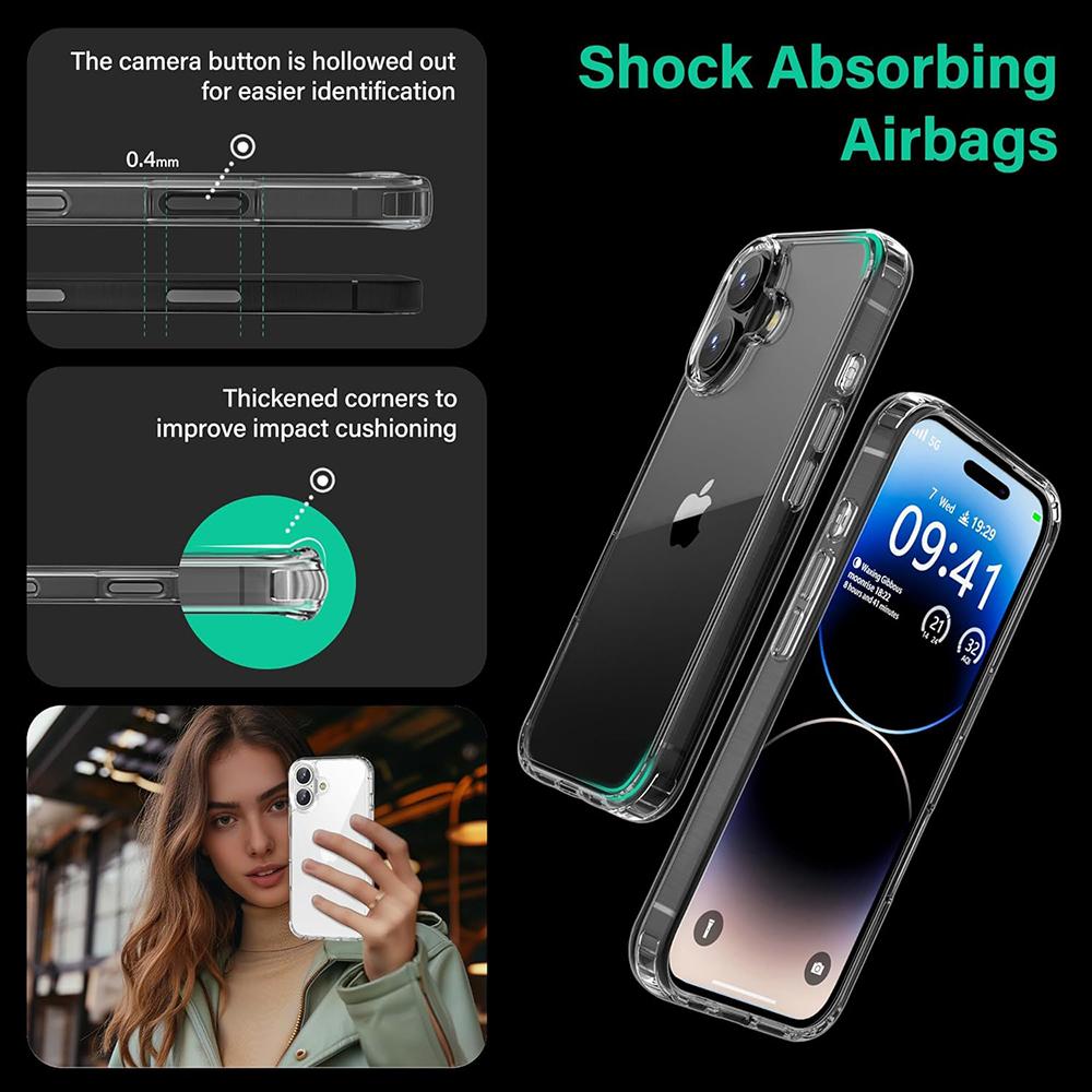 Militärgrad-Stoßfeste Hülle Für iPhone 16E 16 15 14 13 12 11 Pro Max Plus Mini Hybrid Hartschale Klare Silikon Weiche Schale