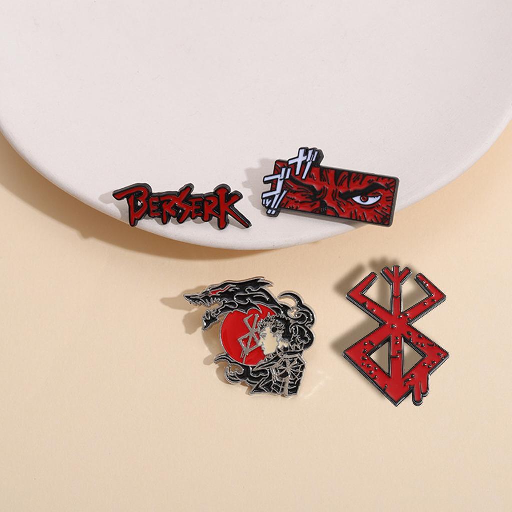 Berserk Beherit Anime Game Red Cartoon Brooch Lapel Pin Backpack Hat Clothing Accessories Badge Jewelry Gift For Friends