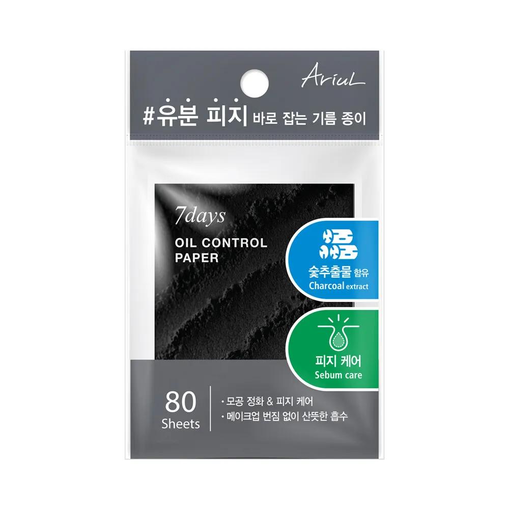 Бумага Ariul 7 Days Oil Control, уголь, 80 листов
