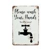 HD Tin Sign Funny Bathroom Humor Vintage Metal Wall Art Retro Toilet Decor Set
