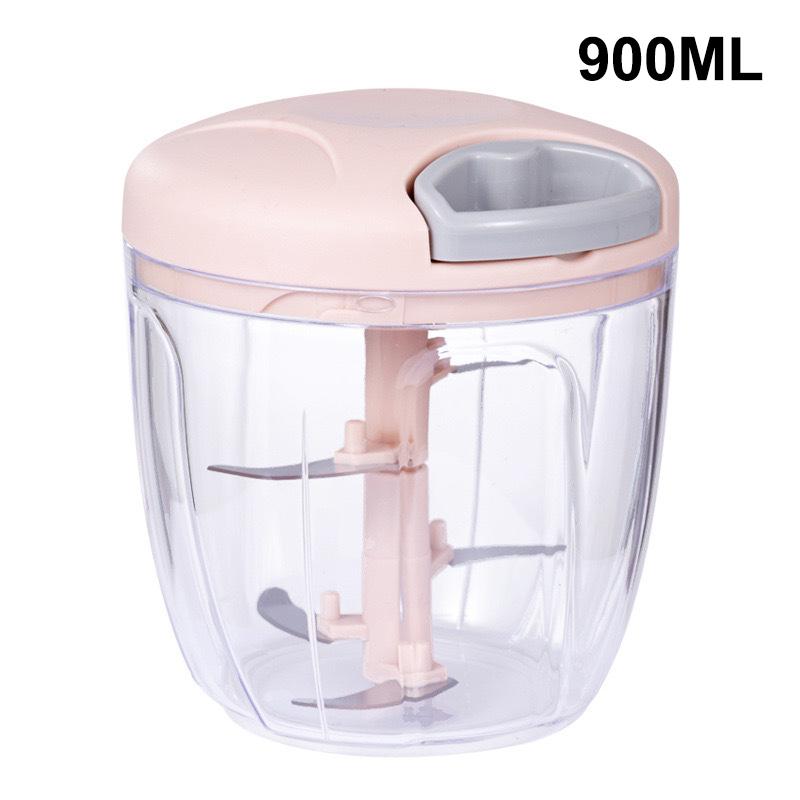 Picadora de Carne Manual 500/900ml Picador de Ajo Giratorio Prensa Trituradora de Ajo Cortador de Verduras Cebolla Accesorios de Cocina