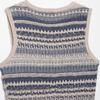 Kaslead New Women clothes Western Style Fashion Stripe Texture Knitted Sleeveless Top 3991009