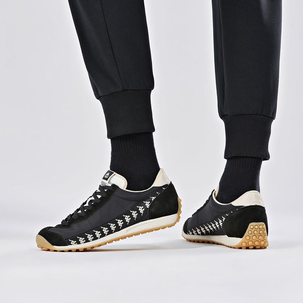 Kappa Retro Fabric Wrap Low-Top Casual Running Shoes Unisex sneaker Black K0CW5MM18-990