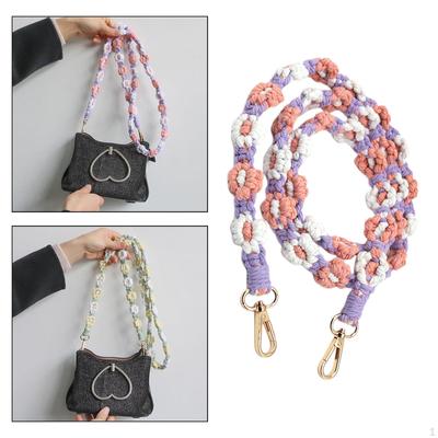 Květinový tkaný řemínek na telefon Kabelka Příslušenství Boho Rope Fashion Odnímatelné přes rameno