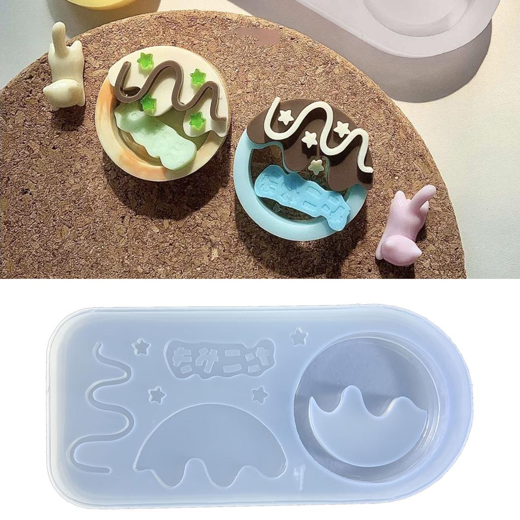 Cartoon Takoyaki Quicksand Silicone Mold Resin Shaker Mold DIY Pendant Keychain Jewelry Making Tools DIY Craft Supplies
