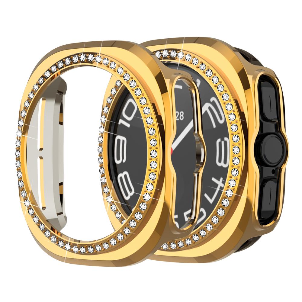 

Блестящий чехол для Samsung Galaxy Watch 7 Ultra 47 мм, алмазный бампер с полым защитным чехлом из поликарбоната для Samsung Galaxy Watch 7 Ultra For Watch 7 Ultra 47mm