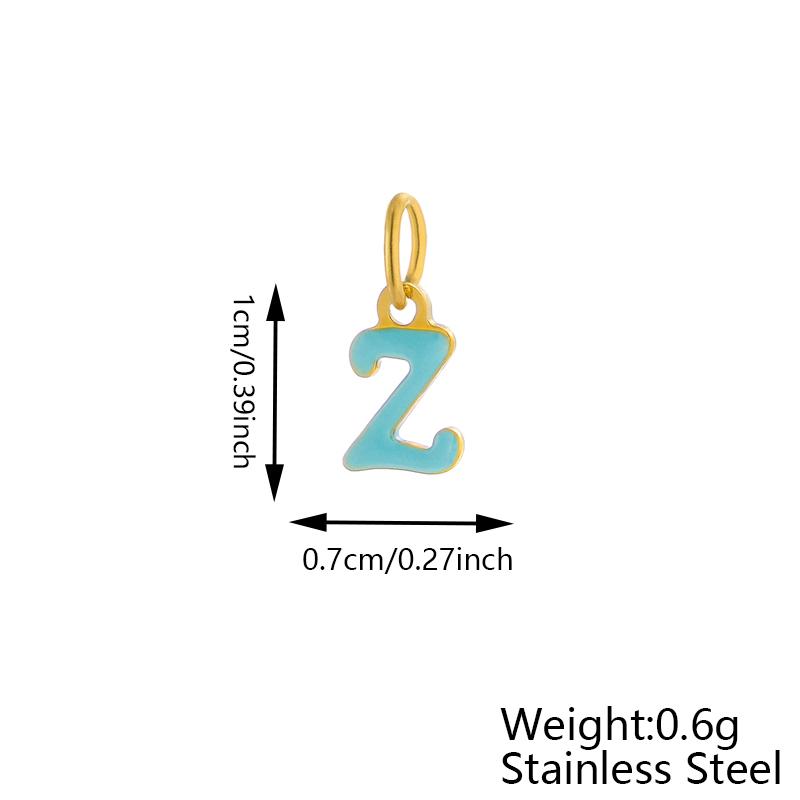 

CARLIDANA Popular Fashion Initial Charm Stainless Steel Oil Drop Gold Plated Letter Pendant Alphabet for DIY Jewelry Necklace