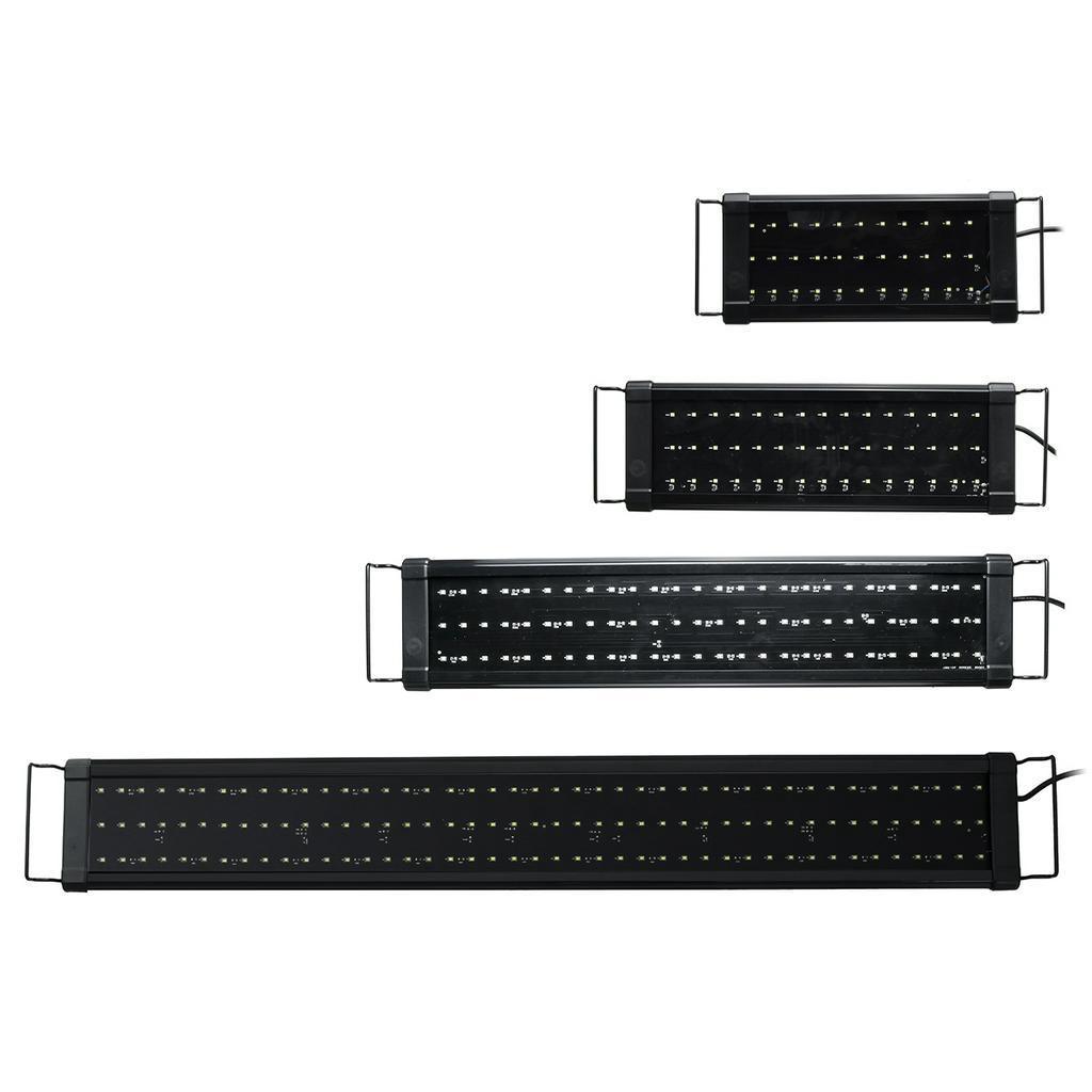 30/40/60/90cm Rozšiřitelná Vodotěsná Klipová Lampa pro 40-130CM Akvárium Super Tenké LED Osvětlení Akvária Světlo pro Vodní Rostliny