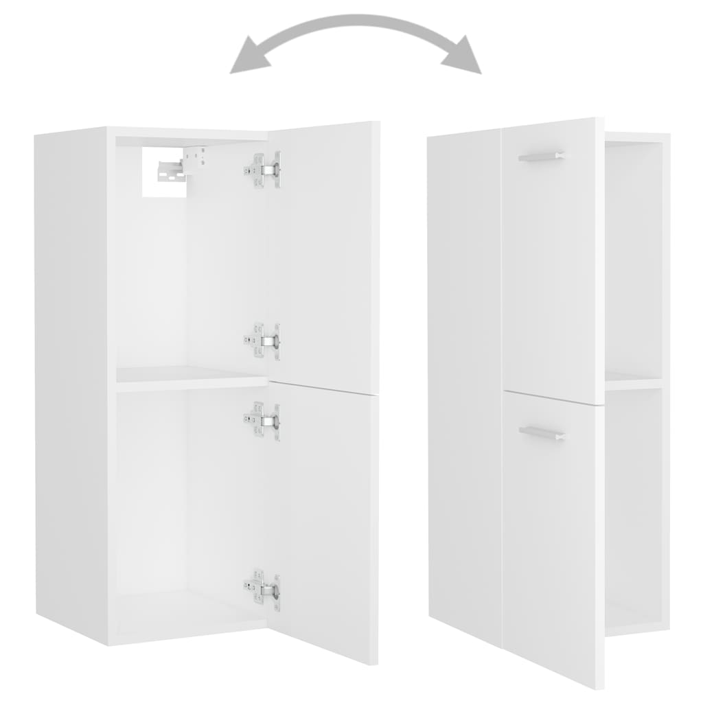 Bathroom Furniture Set White Particleboard
