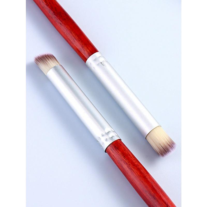 1Pcs Thick Head Nail Art Smudge Brush Nail Art Gradient Blush Brush, Gradient Brush Wooden Handle Nail Painting Brush For Home DIY Nail Art Tools