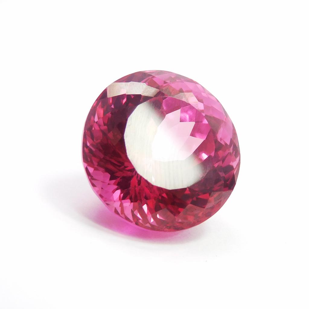 Natural Pink Sapphire Round Cut 25.30 Ct CERTIFIED Loose Gemstone Gift For Her