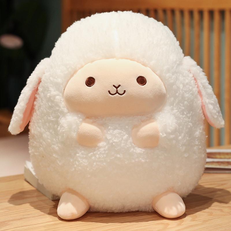 Plush Cuddly Sheep Toy Chubby Round Doll Girls Bedroom Bedtime Gift Children