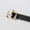 Simple Black Retro Women's Slender Belt, Beautiful and Elegant Pin Buckle Design, Alloy Buckle Head Belt, Women's Style