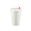 Disposable Double-Layer Paper Cups with Lids, 400ml