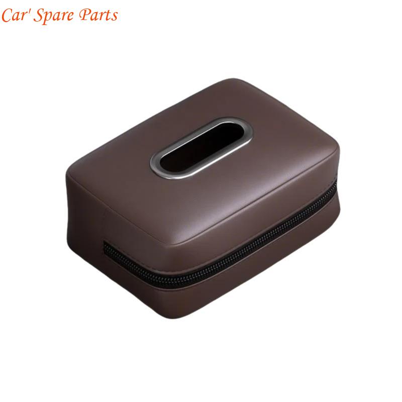 

Y4UA Versatile Car Tissue Storage Car Tissue Container Elegant Vehicle Tissue Dispenser Large Capacity Car Napkin Holder коричневый