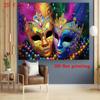2D Mardi Gras Masquerade Masks Photography Backdrop Carnival Party Background