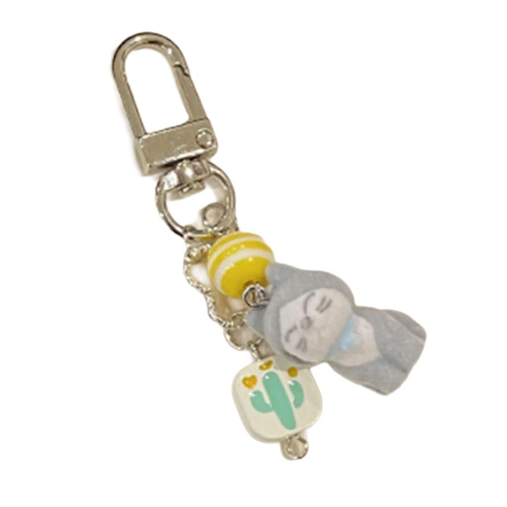 Flocking Yellow Duck/Cat/Koala/Dog Keychain Comfortable Feel Animal Animal Pendant Keyring Accessory for Bags and Phones