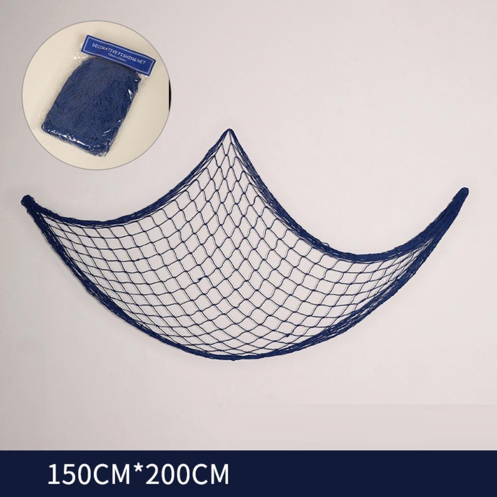 Wall Mounted Photo Hanging Fishing Net with Shells Coastal Style Net Display Wall Decor Bohemian Multi-size Beach Theme Decor