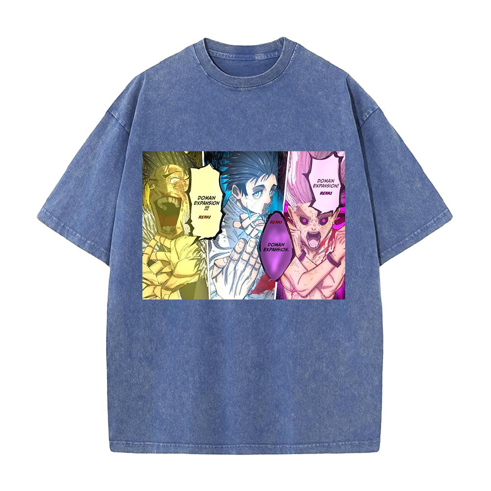 Okkotsu Yuta Ishigoori Ryuu Jujutsu Kaisen Kleidung Herren Damen Manga T-Shirts Gewaschenes T-Shirt Lässiges Baumwoll-T-Shirt Harajuku T-Shirt
