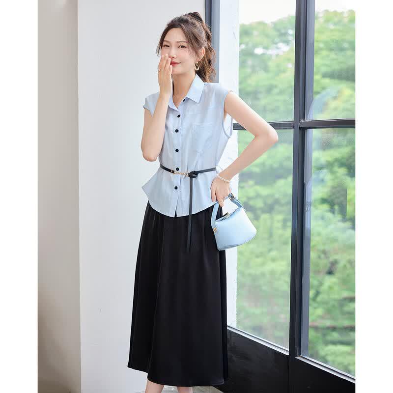 TERRE BLEUE Women's Summer Skirt Set