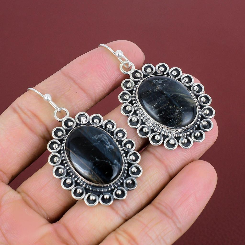 Pietersite Earring Handmade Jewelry Natural Gemstone Earring 925 Sterling Silver Earring Wedding Jewelry Brand New Earrings Gifts For Women